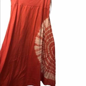 Tie Dye Maxi coral colored skirt